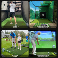 PGM Golf Hitting Mat Home Practice Blanket Outdoor Dual-Turf Training Pad with Free Balls