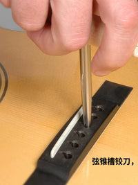 Acoustic Guitar Bridge Pin Hole Reamer Tool Set for Repair and Creation, 3 and 5 Degree