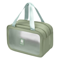 Portable Waterproof Travel Toiletry Bag for Women, Large Capacity Double-Layer Wet and Dry Separation Cosmetic Organizer