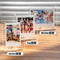 Magnetic Acrylic Photo Frame for Instax Mini and Small Cards, Desktop Display