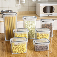 Food-Grade PP Transparent Airtight Food Storage Containers for Kitchen Pantry Organization