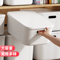 Plastic Storage Box with Lid for Underwear Snacks Sundries Wardrobe Clothes Home Rectangular Organizer