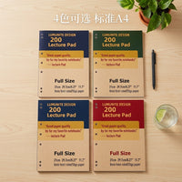 A4 Kraft Paper Notebook, 55gsm Thin Crisp Pages, Large Capacity Loose-Leaf Journal for Students