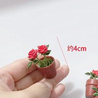 Mini Rose Potted Plant Model