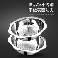 Stainless Steel Hot Pot with Divider, Large Capacity Induction Cooker Compatible Shabu Shabu Pot