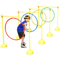 Kids Tunnel Crawl Obstacle Course, Sensory Training Equipment for Preschool, Outdoor Play Tunnel Toy, Hurdle Set