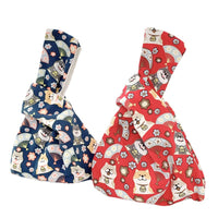 Cartoon Dog/Bear Canvas Wristlet Bag for Women - Japanese Style Handbag for Phone & Coins