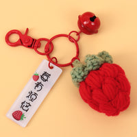 Plush Crocheted Keychain Backpack Charm Gift
