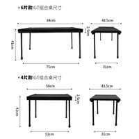 IGT Modular Outdoor Camping Table with Pegboard, Folding BBQ Table with Hooks & Stainless Steel Storage Box