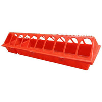 Large Poultry Feeder Trough with Anti-Spill Design for Chickens, Ducks, and Geese