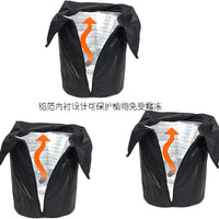 Winter Plant Protection Cover with Drawstring and Zipper for Outdoor Potted Plants, Shrubs, and Trees