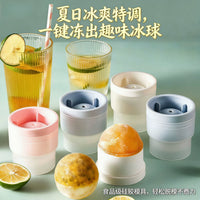 Silicone Sphere Ice Ball Maker Mold for Whiskey and Cocktails, Easy Release Round Ice Cube Tray