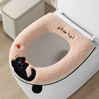 Toilet Seat Cover with Zipper, Cute European Style, Thickened, Waterproof, All-Season Universal for Home