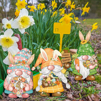 Easter Gnome Yard Sign Outdoor Garden Decoration