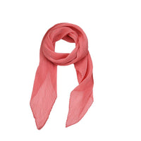 Solid Color Pleated Chiffon Scarf for Women, Soft Breathable Diamond-shaped Shawl