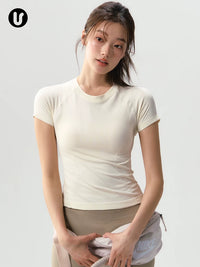 Women's Quick-Dry Athletic T-Shirt for Yoga, Running, Badminton, Pilates & Gym Training