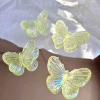 Iridescent Butterfly Charms for DIY Crafts, Hair Accessories, and Photo Frames