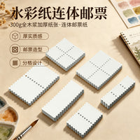 Perforated Watercolor Paper Bookmarks, 300gsm Fine Grain Art Paper for Hand-Painting