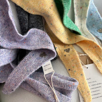 Korean Design Wool Blend Knitted Triangle Scarf for Women, Autumn Winter Decorative Shawl Neck Warmer