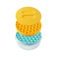 Food-Grade Silicone Ice Cube Tray with Lid, Large Ice Molds for Freezer Storage
