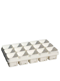 Thickened Square Plastic Succulent Planter with 15-Cell Drip Tray for Seedling Propagation