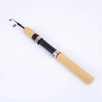Ice Fishing Rod Set with Solid Carbon Fiber Short Section Rod