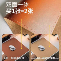 Large Thickened Waterproof PU Leather Desk Mat with Cork Base for Office and Home