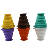Collapsible Silicone Travel Cup with Straw - Portable & Reusable Coffee Water Bottle