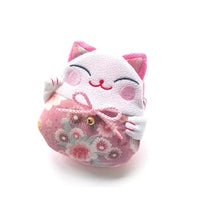 Lucky Cat Cartoon Coin Purse with Zipper for Keys, Cards, and Earphones