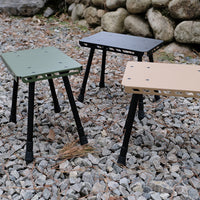 Portable Tactical Folding Stool and Table Combo for Outdoor Camping Fishing Picnics