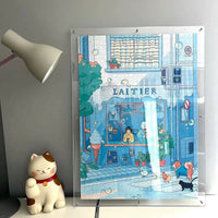 Acrylic Jigsaw Puzzle Frame for 500/1000 Pieces, High Transparency, Thickened Display Photo Frame