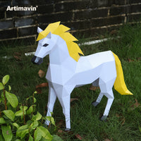 3D Paper Art DIY Horse Model Kit for Home Decor and Creative Gifting