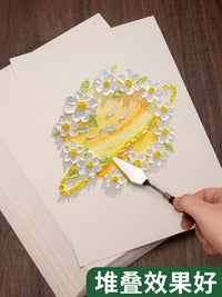 Oil Pastel Paper, Heavyweight 300gsm Art Paper for Oil Pastels, Acrylics, and Crayons, Bleed-Proof