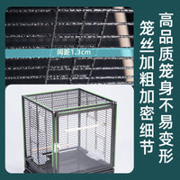 Multi-functional Metal Bird Cage for Small to Medium Birds, Stackable Aviary Villa