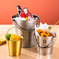 Stainless Steel Ice Bucket with Handle for Bar, Parties, and Snacks