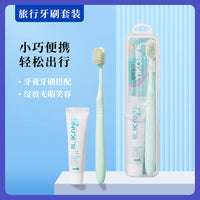 Portable Travel Toothbrush Set with Storage Case and Soft Bristles