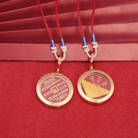 Brass Mountain Ghost Coin Vermilion Lucky Cloud Gahu Box Pendant Car Keychain Bag Charm