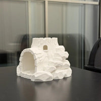 Reptile Hideout Cave for Geckos, 3D Printed Rock Stump Design