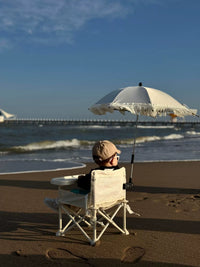 Kids' Portable Folding Outdoor Chair with Optional Sun Umbrella for Camping, Beach & Travel