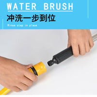 Car Wash Mop with Water Flow and Long Handle, Soft Bristle Brush for Vehicle Cleaning and Gardening