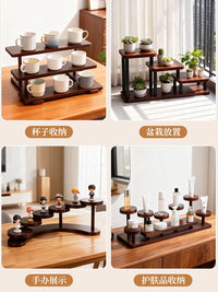 Solid Wood Desktop Display Stand for Jewelry, Perfume, Crystals, and Collectibles