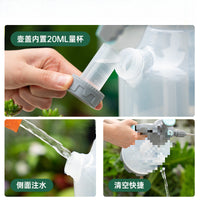 Manual Pump Pressure Sprayer with Measuring Cup for Garden, Cleaning, and Disinfection, Large Capacity Fine Mist Spray Bottle