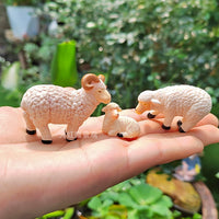 Miniature Sheep & Farmer Figurines for Terrariums & Micro Landscapes