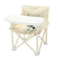 Portable Foldable Baby Outdoor Dining Chair with Backrest and Optional Umbrella