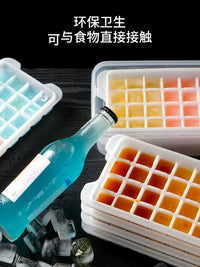 Food-Grade Ice Cube Tray with Lid, Large Capacity Ice Maker Mold for Refrigerator, Long Strip Storage Box