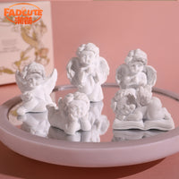 2025 New European Angel Resin Figurine for Car Dashboard & Desktop Decor