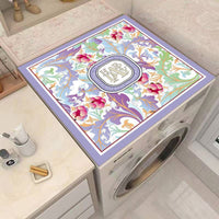 Diatomaceous Earth Absorbent Mat for Washing Machine & Microwave Oven, Floral Dust Cover