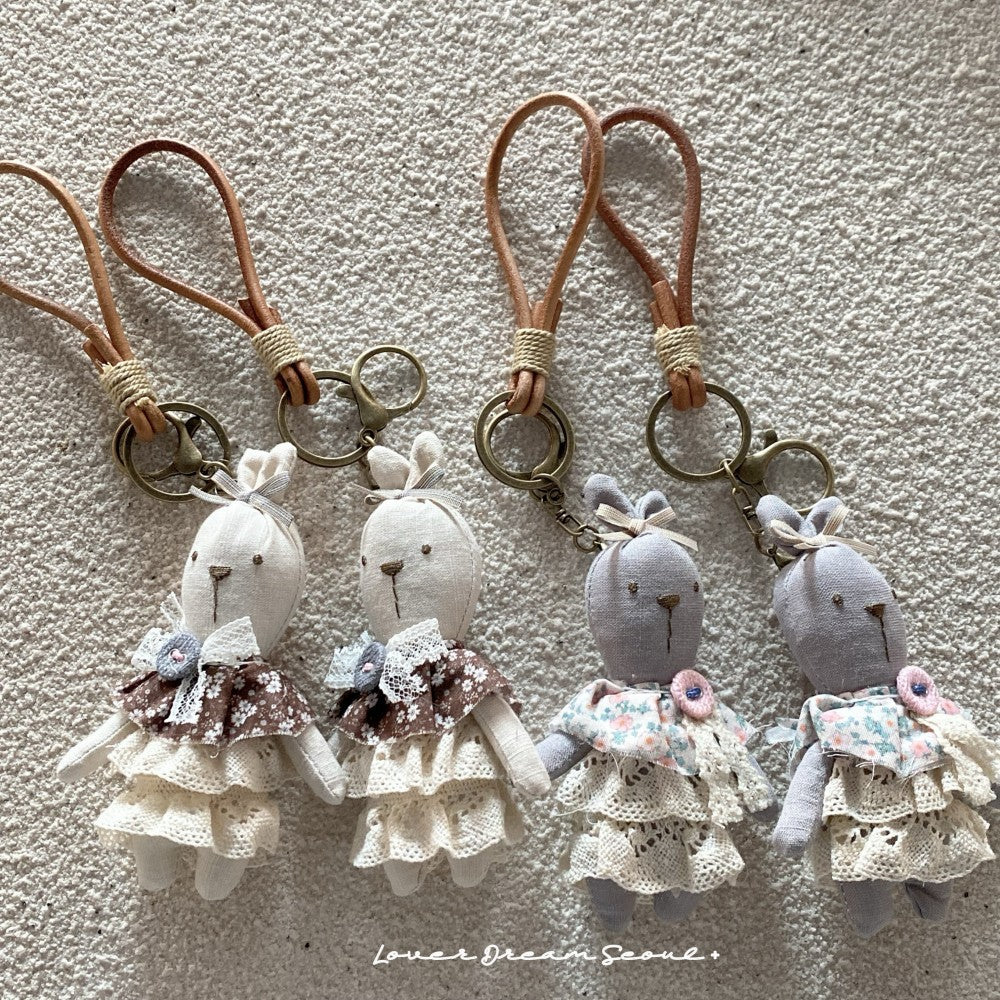 Handmade Cartoon Rabbit Keychain Bag Charm