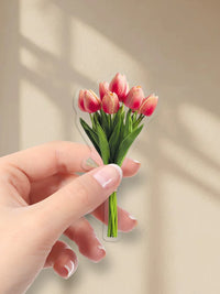 100 Sheets Vintage Botanical Flower Clear Stickers for Journaling, Decorating, and DIY Crafts
