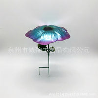 Lotus Leaf Metal Garden Stake for Outdoor Potted Plants